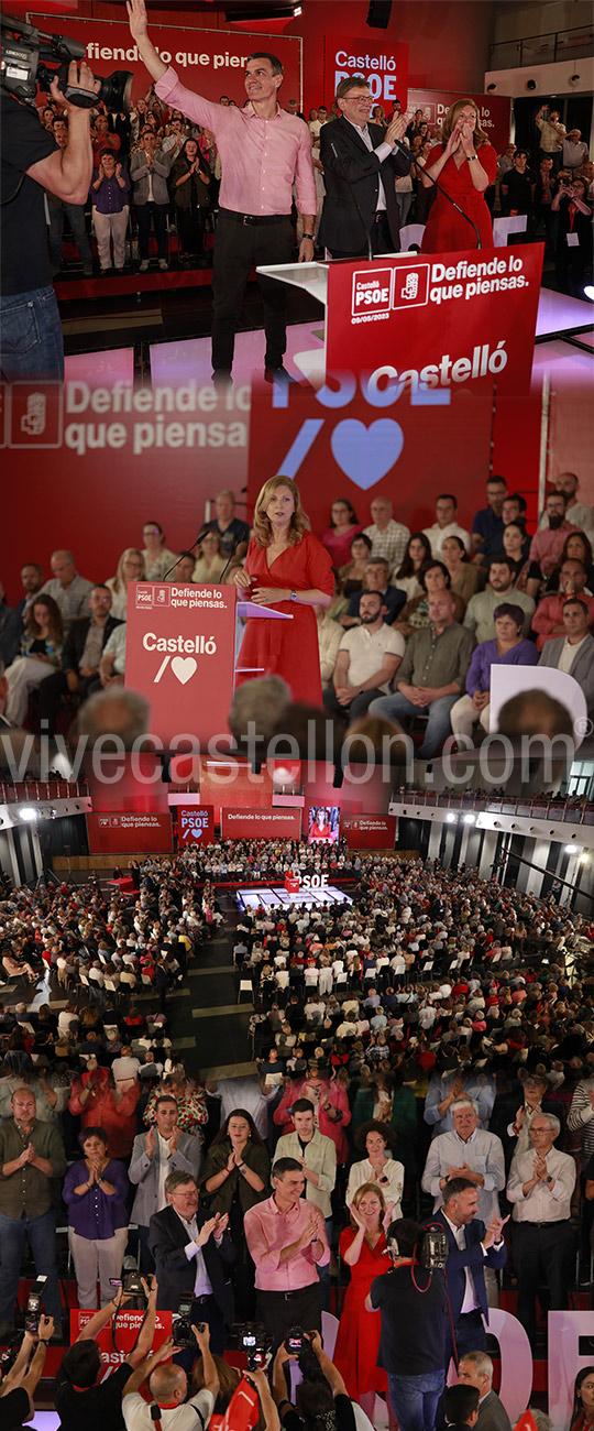 Pedro Sánchez visita Castelló para apoyar a Amparo Marco