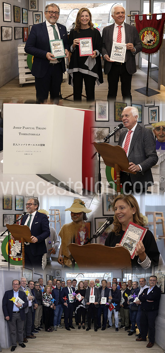 La Diputación, el Ayuntamiento y la Colla del Rei Barbut editan el libro Tombatossals en valenciano, castellano y japonés