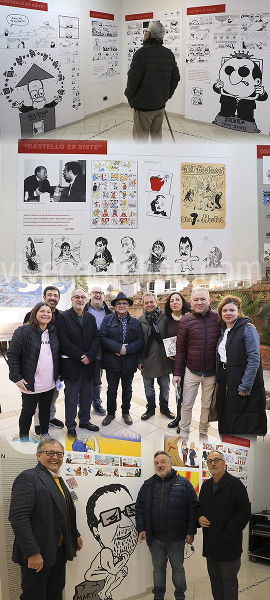 La Diputación abre las puertas de ‘Castelló EsXiste. La tira d’anys dibuixant”, una exposición que repasa 30 años de viñetas de Xipell sobre la actualidad política y social de la provincia