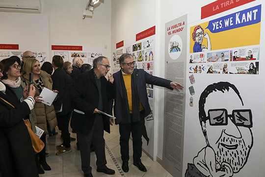 Joan Montañés ‘Xipell’ y Vicente García Nebot charlan en el Espai Cultural Obert Les Aules de la Diputación de Castellón sobre «El poder de las caricaturas, la caricatura del poder»