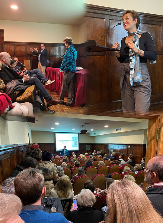 La crítica de arte Patricia Mir imparte una conferencia sobre arte contemporáneo en el Ateneo de Castelló