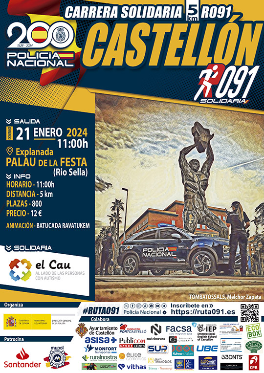 La Policía Nacional presenta la I Edición de la Carrera Solidaria "RUTA 091" en Castellón La Policía Nacional presenta la I Edición de la Carrera Solidaria "RUTA 091" en Castellón