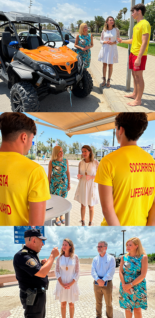 La alcaldesa, Begoña Carrasco, supervisa los servicios de playa para el óptimo inicio de la temporada La alcaldesa, Begoña Carrasco, supervisa los servicios de playa para el óptimo inicio de la temporada