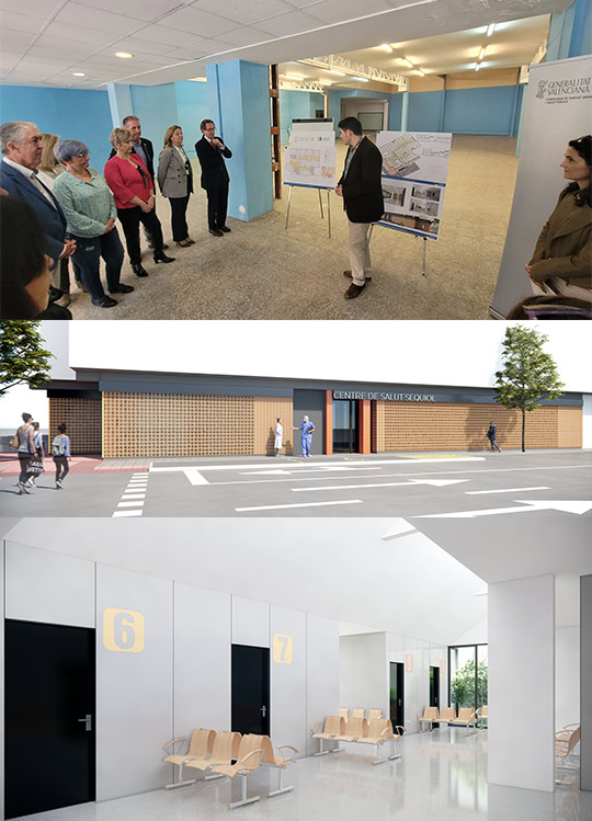 Miguel Mínguez presenta el proyecto del nuevo Centro de Salud Sequiol de Castelló de la Plana y anuncia el inicio de las obras antes de un mes
