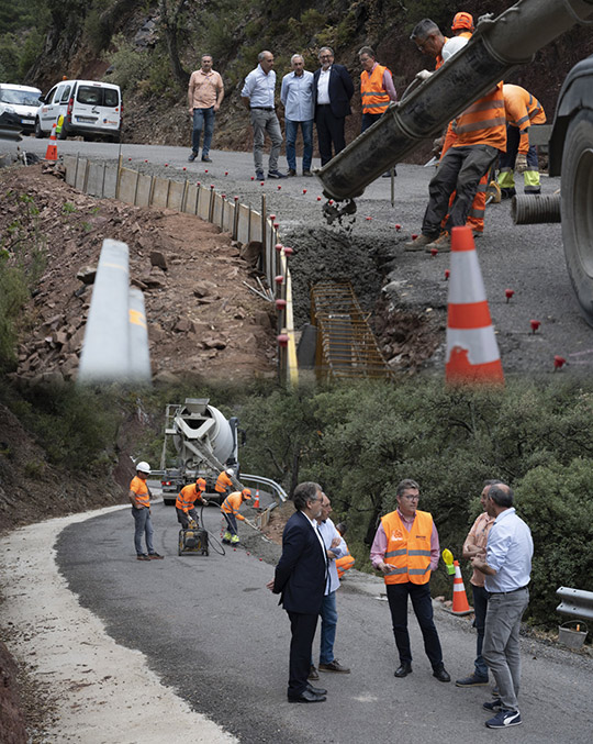 La Diputación de Castellón acomete los trabajos de reasfaltado y mejora de la CV-200 entre Ahín y Almedíjar para incrementar la seguridad vial La Diputación de Castellón acomete los trabajos de reasfaltado y mejora de la CV-200 entre Ahín y Almedíjar para incrementar la seguridad vial