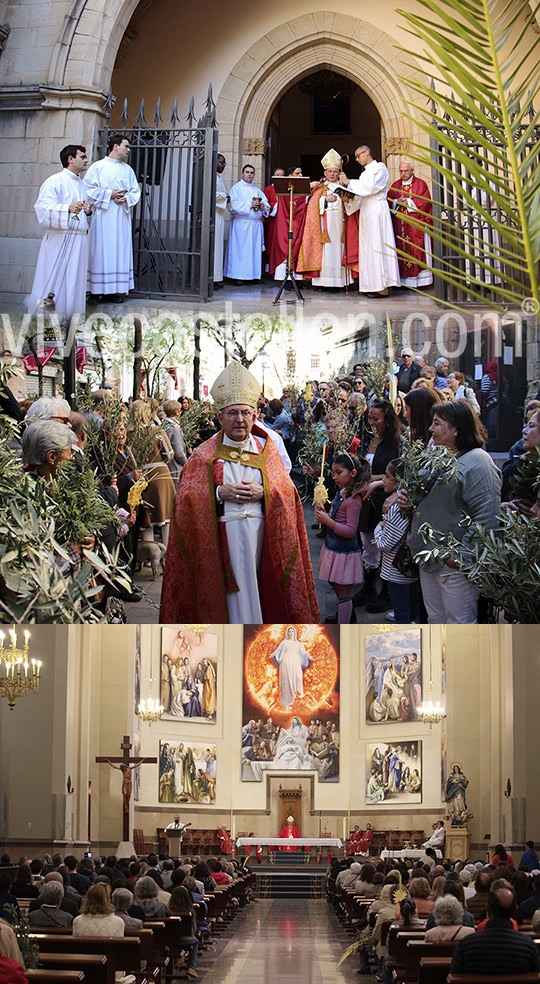 Celebración del Domingo de Ramos en Castelló