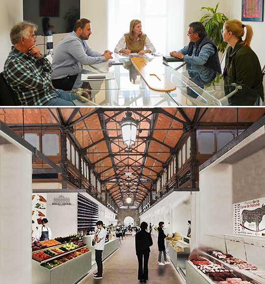 Marco comparte con responsables del Mercado Central la futura remodelación integral del espacio
