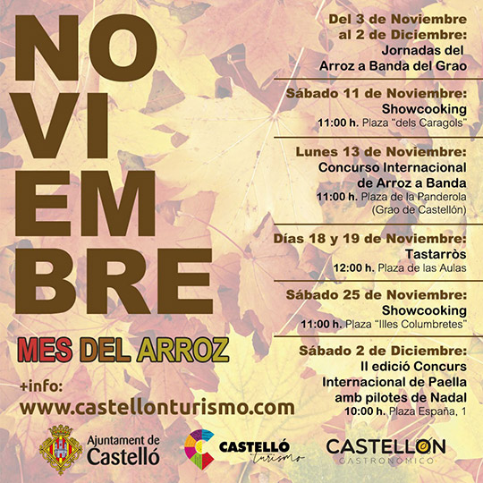 Castellón celebra en noviembre el “mes del arroz” 