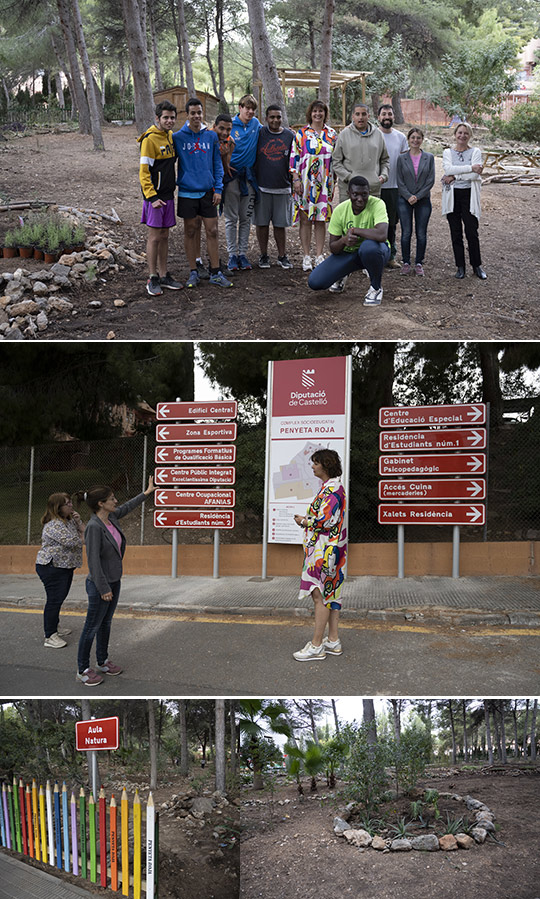 La Diputación de Castellón renueva la señalización de Penyeta Roja con la incorporación de pictogramas y recupera para el alumnado el Aula Natura con un jardín sensorial La Diputación de Castellón renueva la señalización de Penyeta Roja con la incorporación de pictogramas y recupera para el alumnado el Aula Natura con un jardín sensorial