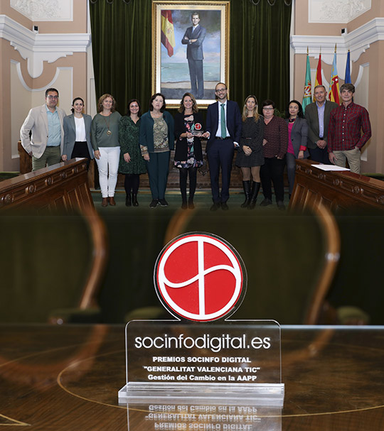 El Ayuntamiento de Castellón recibe el Premio Socinfo Digital Comunidad Valenciana TIC