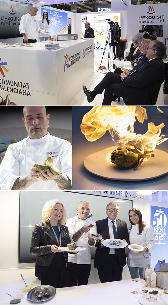 Showcooking en Fitur de la estrella Michelin Raúl Resino