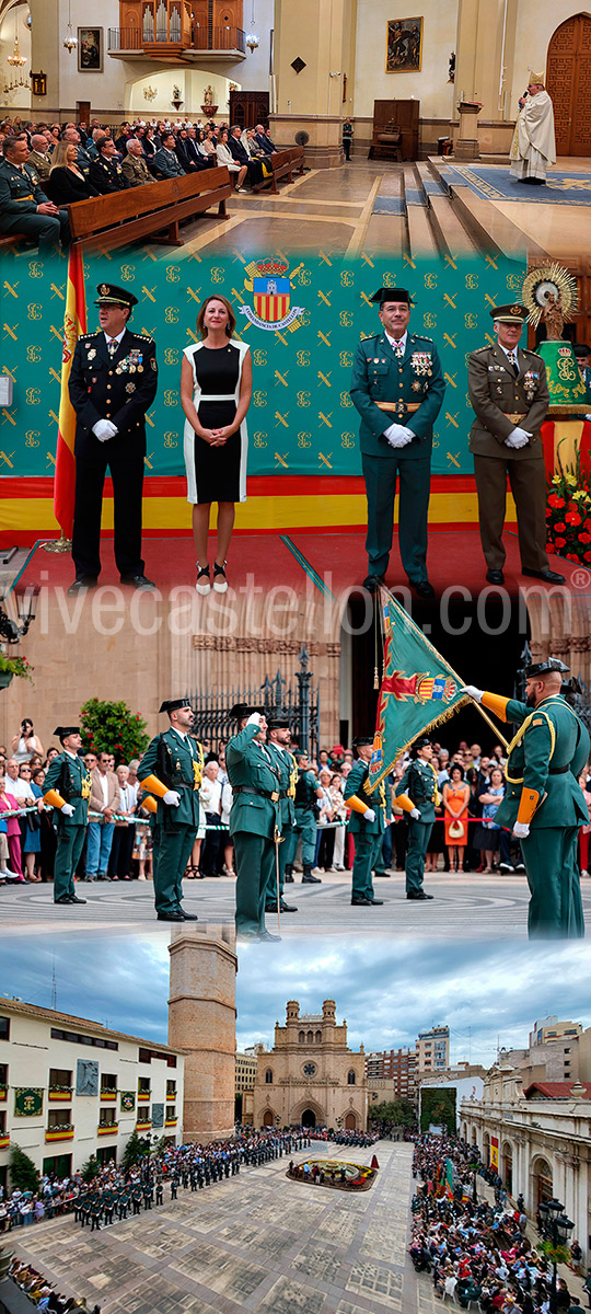 La plaza Mayor acoge por primera vez los actos con motivo de la celebración de la patrona de la Guardia Civil en el marco del 180 aniversario de la fundación del cuerpo