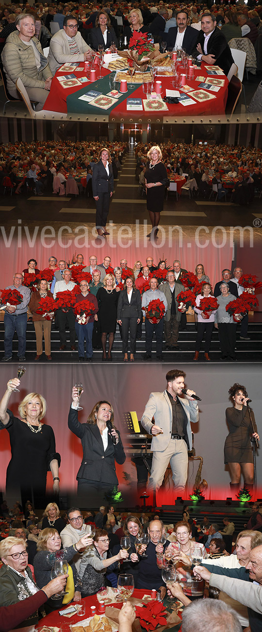 El Ayuntamiento de Castellón rinde homenaje a las personas mayores de la ciudad en el tradicional brindis navideño