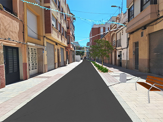 Las obras de la Zona de Bajas Emisiones en el Raval San Félix encaran la recta final 