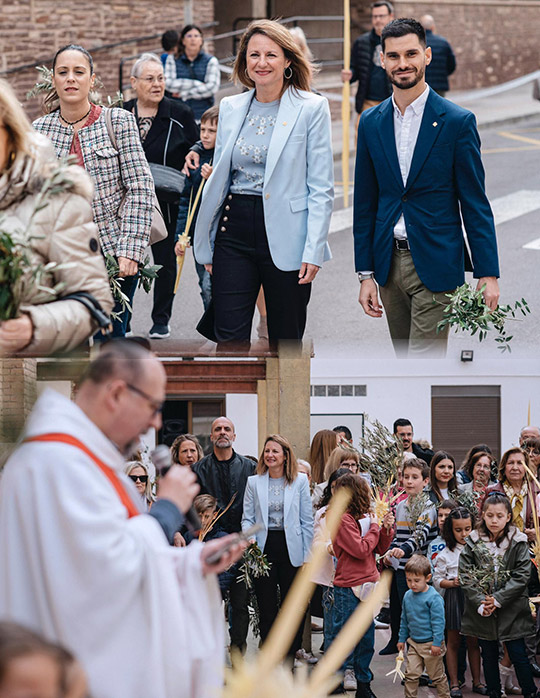 La alcaldesa asiste a la celebración por la festividad del Domingo de Ramos