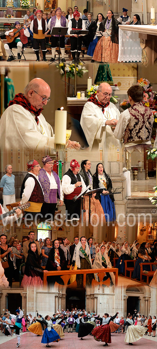 Tradicional Misa Baturra en Castellón en honor a la Virgen del Pilar