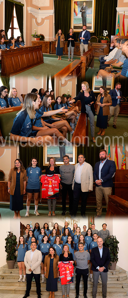 La alcaldesa de Castellón recibe a “Las Guerreras”, la Selección Española de Balonmano Femenino 