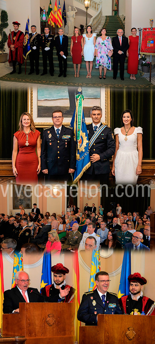 Begoña Carrasco entrega la Medalla de Oro a la Real Cofradía del Lledó y los Corbatines de Honor al Cuerpo Nacional de Policía y al Centro Aragonés “sin cuya labor Castellón no sería la gran ciudad que hoy es”