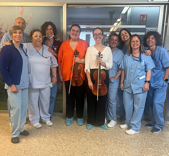 El Hospital Provincial de Castelló y el Conservatorio de Música colaboran en un programa de musicoterapia para pacientes