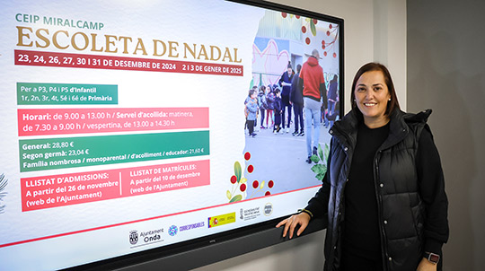 Onda facilita la conciliación familiar con una nueva edición de la Escoleta de Nadal