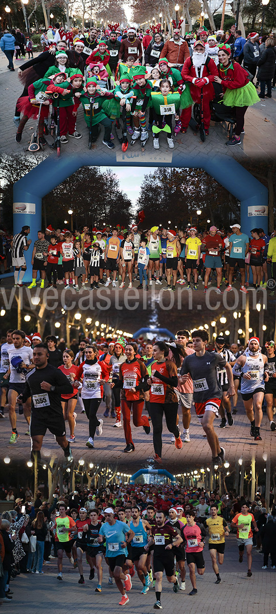 Más de 2.000 castellonenses despiden el año corriendo la XXXII edición de la carrera San Silvestre