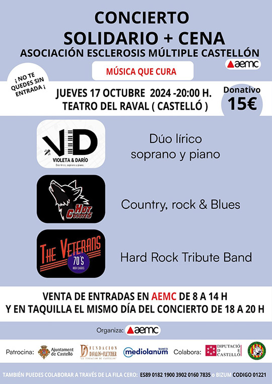 Gala musical benéfica de la Asociación de Esclerosis Múltiple de Castellón, 17 de octubre