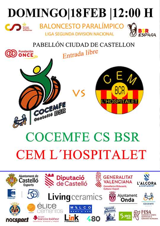 Cocemfe Castelló BSR listo para el último partido en casa de la primera fase