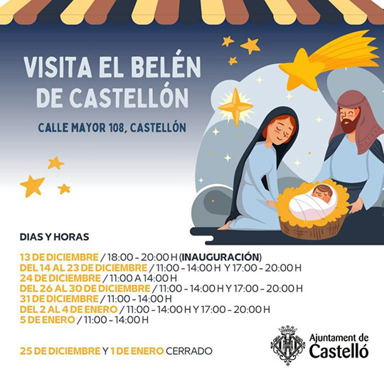 El Belén de Castelló abre sus puertas en la calle Mayor nº 108