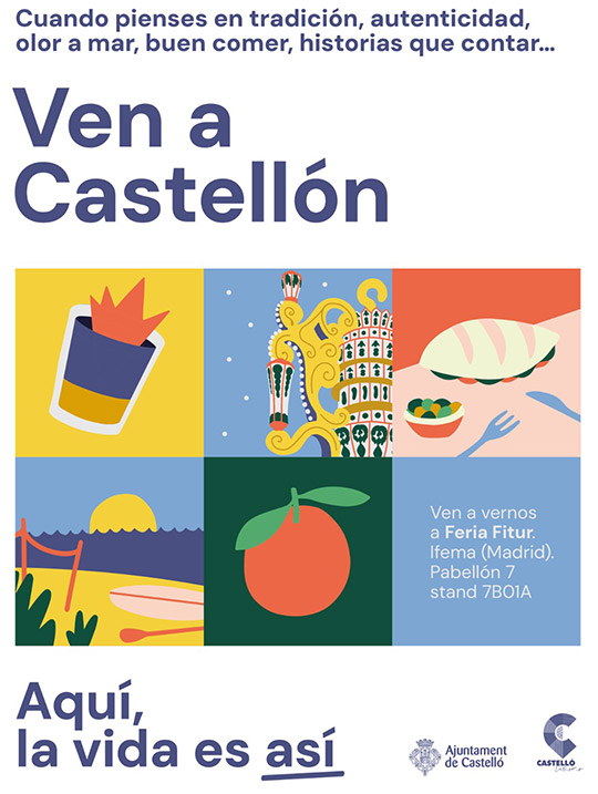 Aquí la vida es así, eslogan con el que acudirá Castellón a Fitur