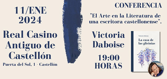 El Arte de la Literatura de una escritora castellonense, conferencia de Victoria Daboise