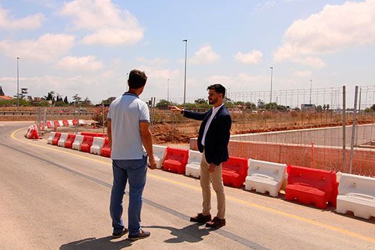 Activado el desvío solicitado por el Ayuntamiento para descongestionar el tráfico en la entrada Sur donde se están desarrollando las obras del nuevo acceso ferroviario al Puerto  