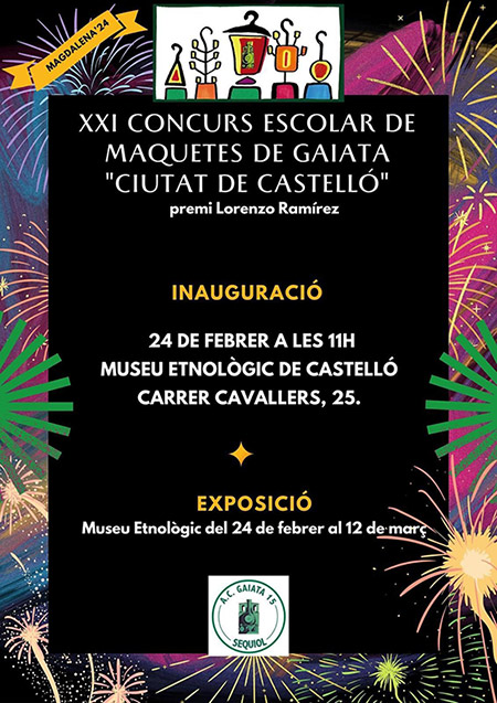 Exposición del concurso escolar de maquetas de gaiatas ´Ciutat de Castelló´ Exposición del concurso escolar de maquetas de gaiatas ´Ciutat de Castelló´