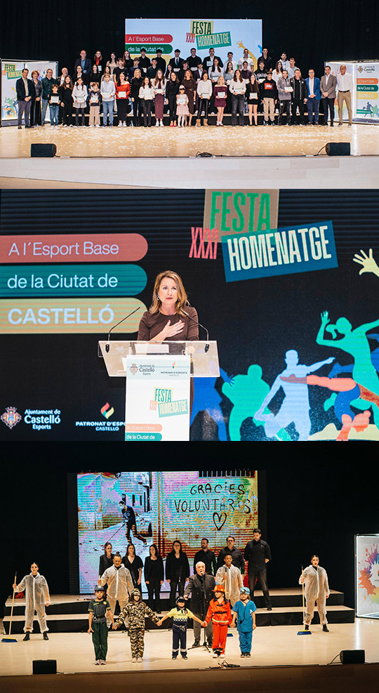 La Gala del Deporte de Castellón rinde homenaje a 45 promesas de la ciudad