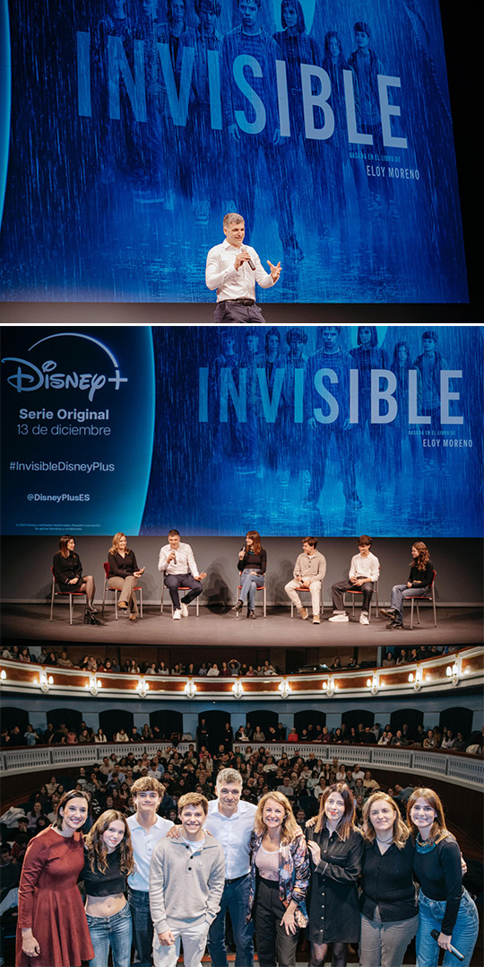 Un Teatro Principal abarrotado acoge la proyección de los dos primeros episodios de la serie ‘Invisible’ basada en la novela del castellonense Eloy Moreno