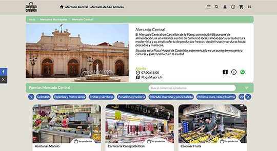 Los vecinos de Castellón ya pueden hacer sus compras online en los mercados Central y San Antonio a través de la plataforma de Marketplace