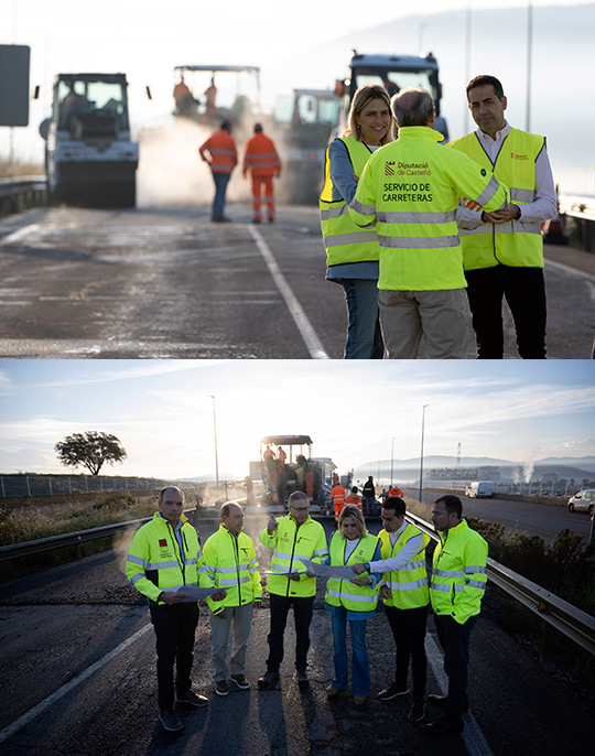 La Diputación de Castellón refuerza el firme y mejora la seguridad vial de la carretera CV-159 que conecta la localidad de Cabanes hasta Les Useres