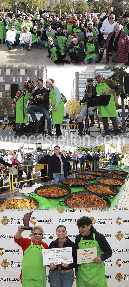 Castellón celebra la III edición del Concurso Internacional de Paella amb Pilotes de Nadal con más de 30 participantes