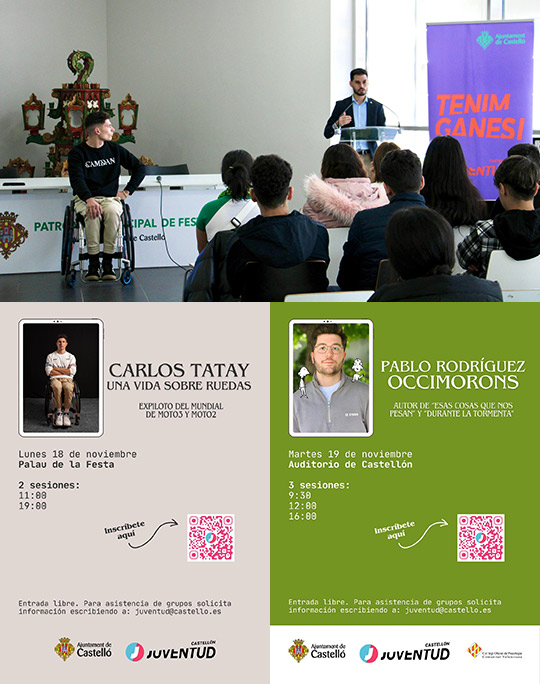 Castellón inicia la primera Semana de la Juventud con una charla motivacional del piloto Carlos Tatay