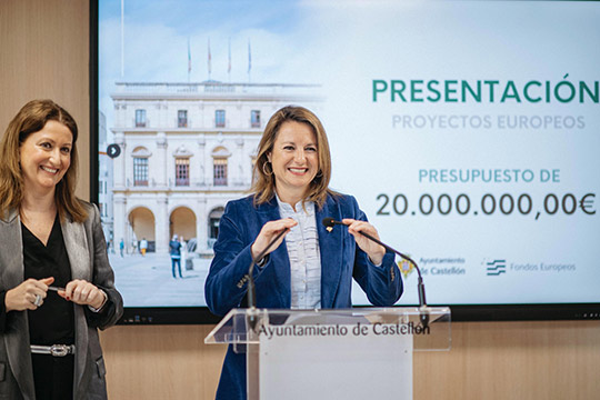 Carrasco presenta los proyectos ‘de ciudad’ para los que solicita 20 millones a Europa a fin de asegurar el progreso y la calidad de vida de los castellonenses