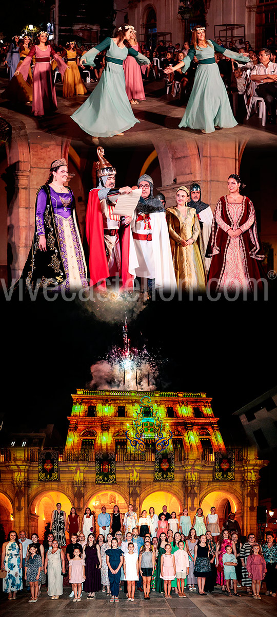 Castellón disfruta de la música, la luz y la pirotecnia en un gran espectáculo para celebrar el 774 Aniversario de la ciudad en la Plaza Mayor