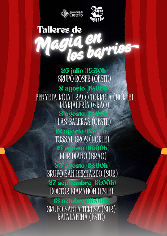 Magia en los barrios de Castellón, del 26 de julio al 18 de octubre