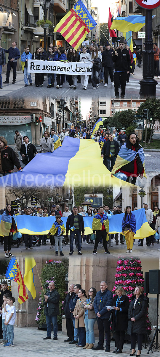 La alcaldesa de Castellón se solidariza con el pueblo ucraniano en el día en que se cumplen 3 años de la invasión rusa