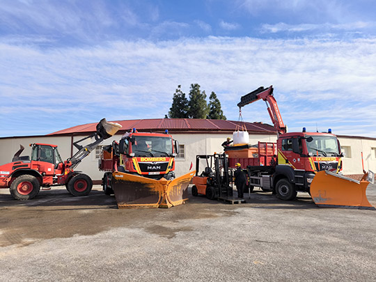 La Diputación de Castellón tiene preparado el dispositivo preventivo ante la bajada de temperaturas con 300 toneladas de sal y 20 máquinas quitanieve