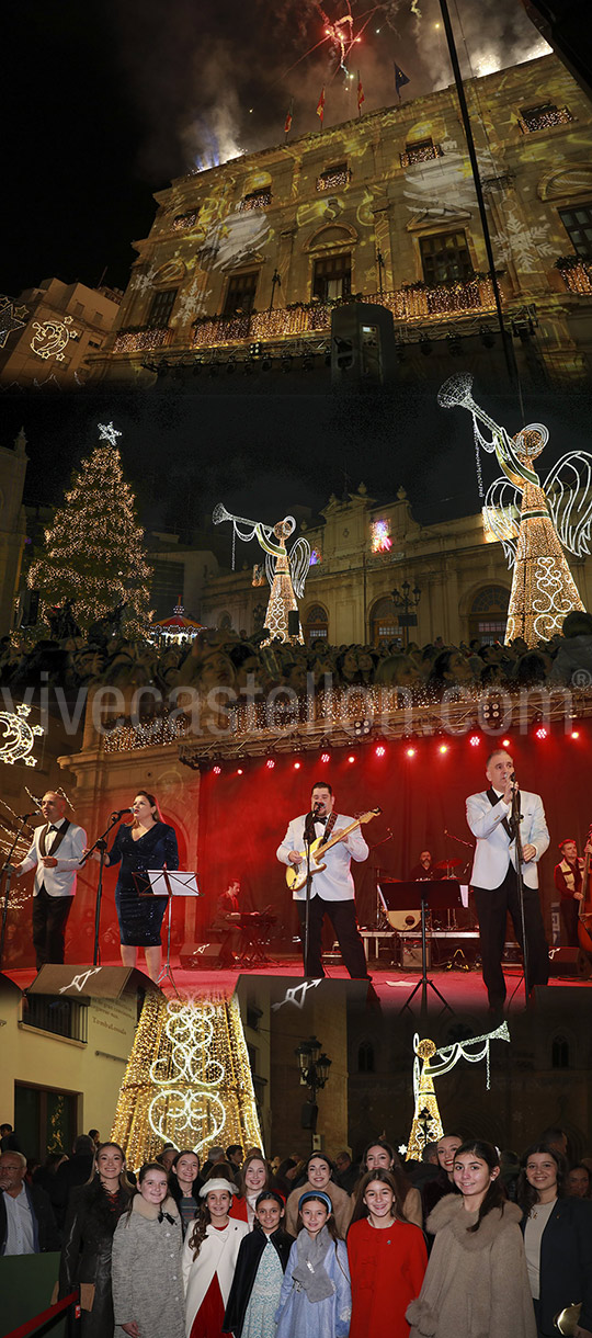 La ´Encesa´ de luces de Navidad hace brillar Castellón como nunca