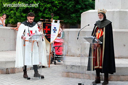 Homenaje al Rey Jaume I de la Asociación Cultural Cavallers Templers de Castelló
