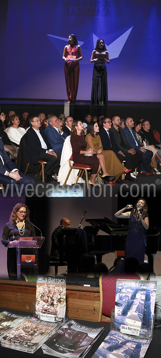 El Grao de Castellón rinde homenaje a la Asociación Cultural La Barraca en la gala de conmemorativa de su 40 aniversario