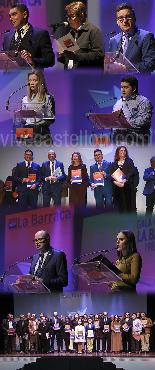 El Grao de Castellón rinde homenaje a la Asociación Cultural La Barraca en la gala de conmemorativa de su 40 aniversario