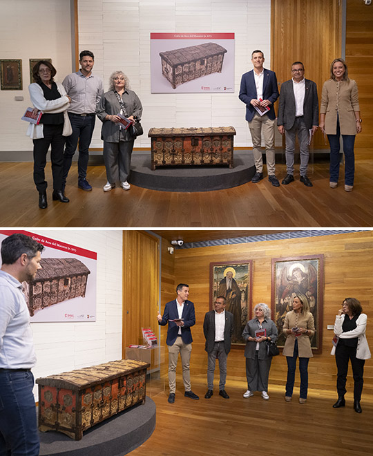 La Diputación de Castellón pone en valor y expone en el Museo Bellas Artes un Cofre Medieval de Ares del Maestrat del siglo XIV