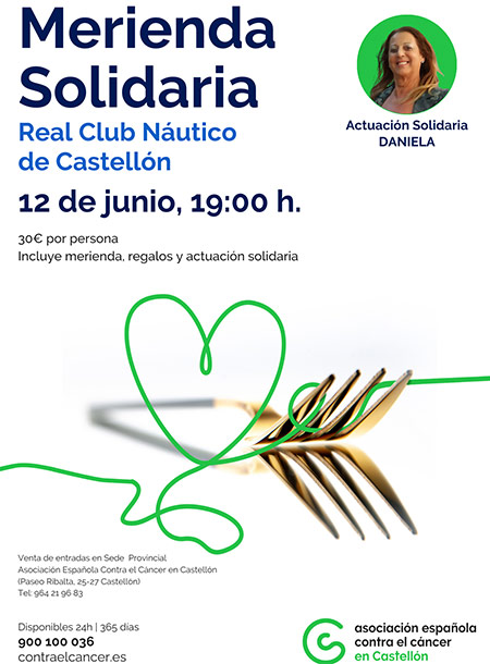 La Asociación Española Contra el Cáncer convoca a Castellón a su merienda solidaria el próximo 12 de junio