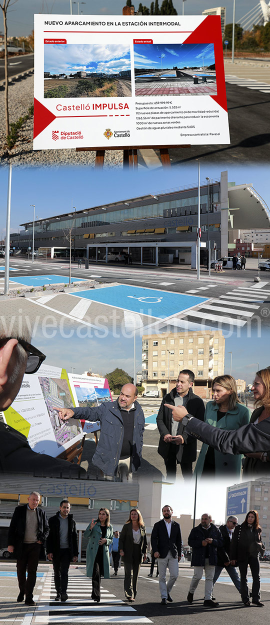 116 nuevas plazas de aparcamiento en el entorno de la estación de Adif en Castellón